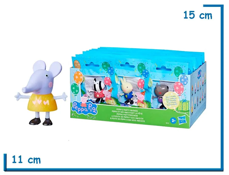 PEPPA PIG EMILY ELEPHANT (3 CORAZONES) PEPPAS PARTY FRIENDS