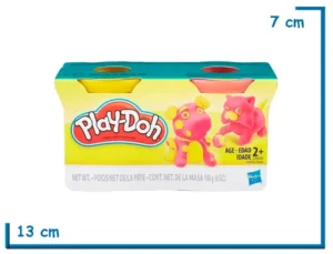 PLAY-DOH PACK X2 MASAS 84GR ROSA Y AMARILLO