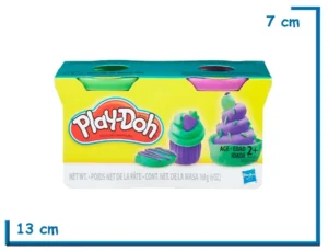 PLAY-DOH PACK X2 MASAS 84GR VIOLETA Y VERDE