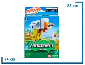 NERF MINECRAFT CHICKEN PISTOLA CON 2 DARDOS