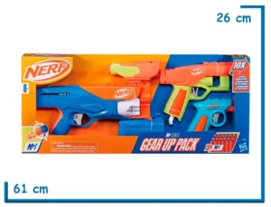 NERF N SERIES GEAR UP PACK 3 PISTOLAS CON ACCESORIOS Y 18 DARDOS