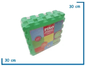 PISO GOMA EVA CHICO VERDE 9 PZS