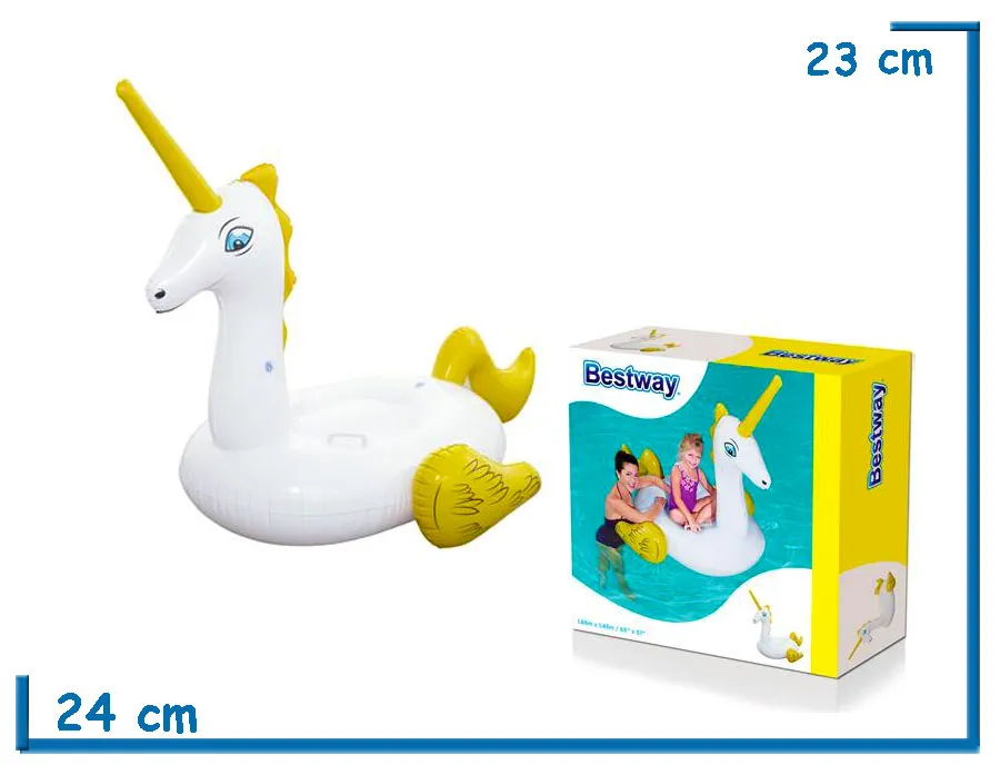 BESTWAY UNICORNIO CHICO INFLABLE 125X165 CM