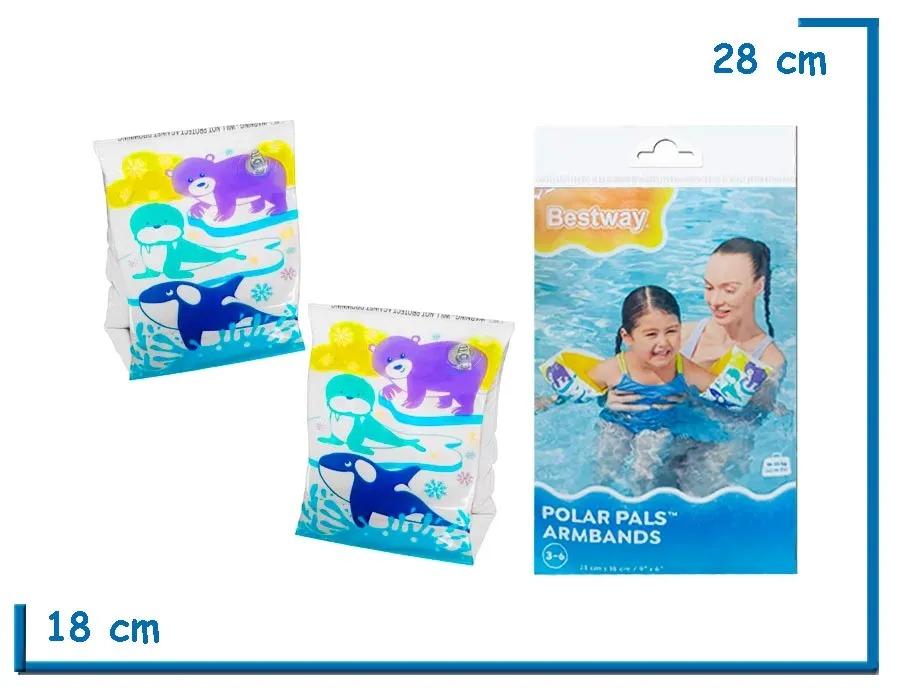 BESTWAY BRACITOS AMIGOS POLARES 23 X 15CM