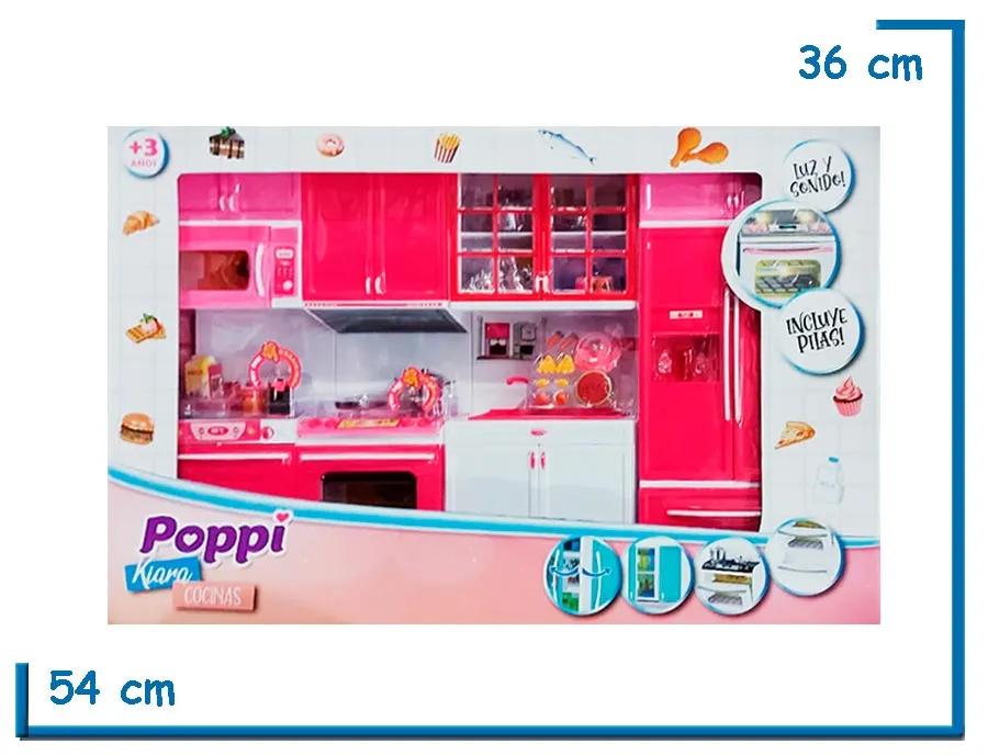 POPPI KIARA COCINAS SET GRANDE FUCSIA