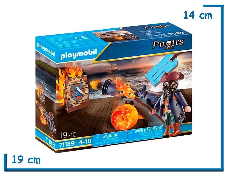 PLAYMOBIL PIRATES PIRATA CON CAÑON