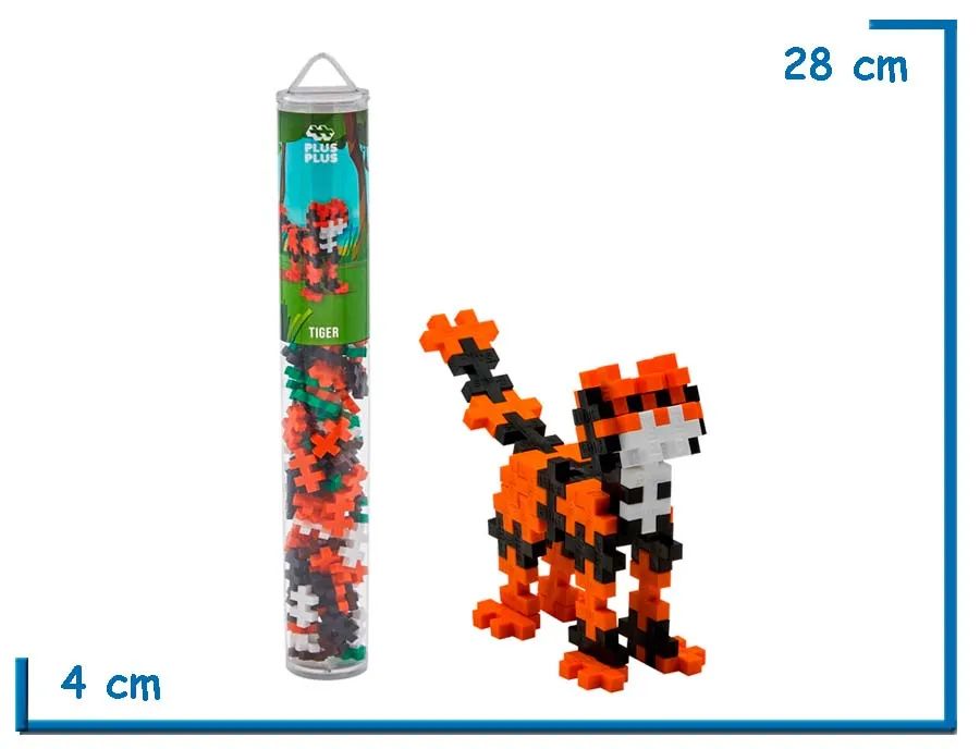PLUS-PLUS TIGER ROMPECABEZAS 3D 100PZS