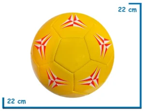 PELOTA DE CUERO N°5 AMARILLA REFORZADA