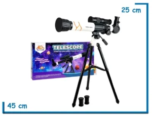 TECHKIDS TELESCOPE TELESCOPIO BLANCO CON TRIPODE