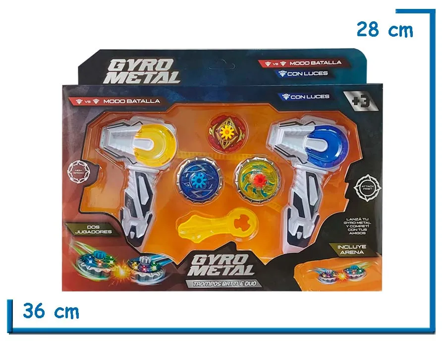 GYRO METAL TROMPOS BATTLE DUO AMARILLO Y AZUL