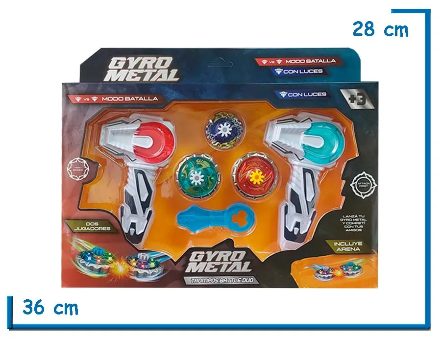 GYRO METAL TROMPOS BATTLE DUO ROJO Y CELESTE