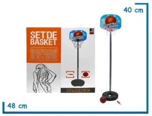 RAVE SET DE BASKET ARO CON BASE PELOTA E INFLADOR