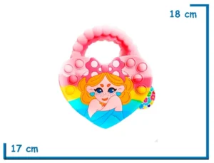 CUTIE LIFE BOLSO POP IT CORAZON CON MANIJA ROSA