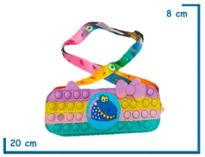 CUTIE LIFE CARTUCHERA POP IT MOÑO LILA CON PERSONAJE SURTIDO