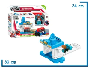 MAX ROBOT LAUNCHING STATION LANZADOR CON VEHICULO CELESTE