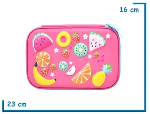 CUTIE LIFE CARTUCHERA SIMPLE FRUTAS RELIEVE GOMA EVA