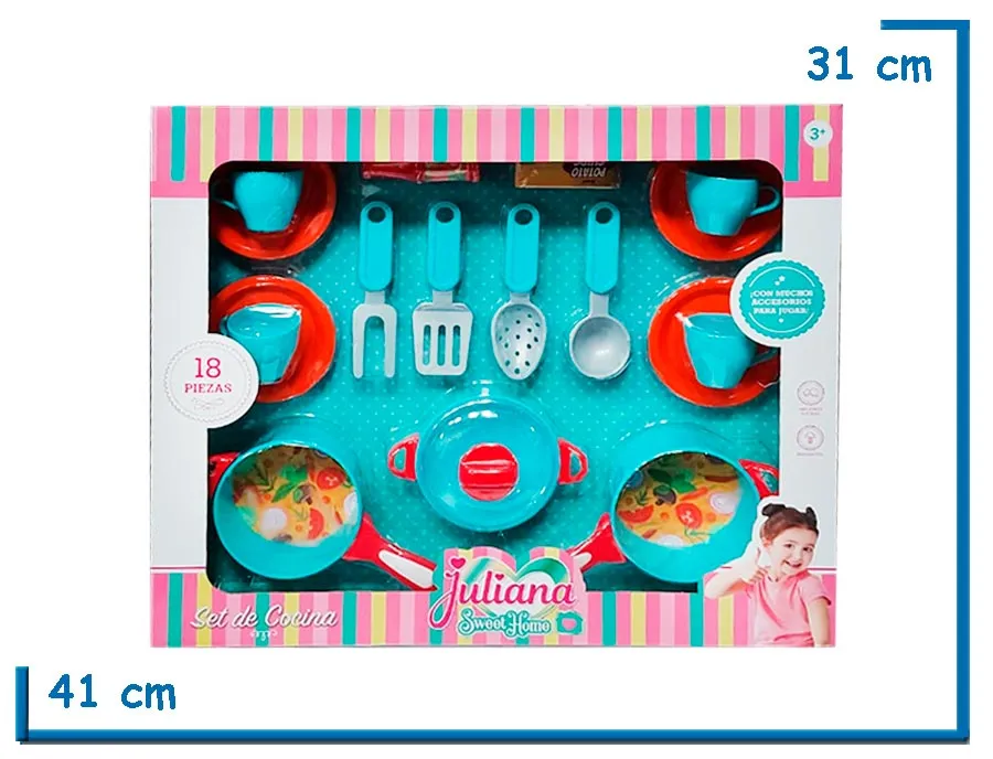 JULIANA SWEET HOME SET DE COCINA 18 PZS