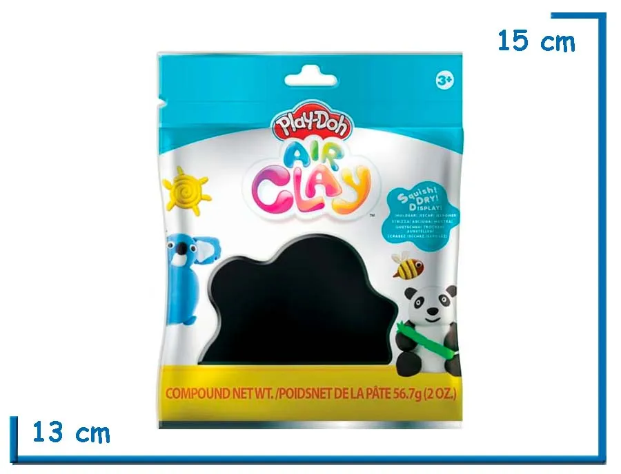 PLAY-DOH AIR CLAY NEGRA 56G