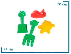 ARENEROS SET DE 2 MOLDES PALA Y RASTRILLO EN BOLSA