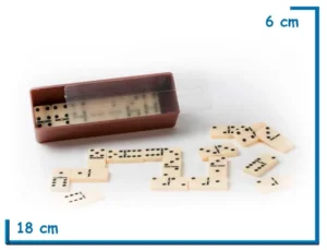 DOMINO CAJA PLASTICA MARRON 18CM