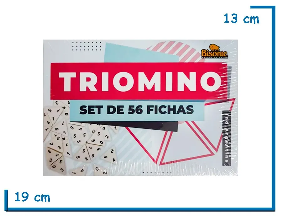 TRIOMINO SET DE 56 FICHAS BISONTE