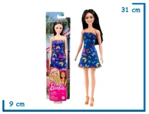 BARBIE BASIC ENTRY DOLL MU¥ECA VESTIDO AZUL MARIPOSAS