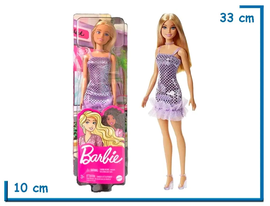 BARBIE GLITZ GLAM DOLL MU¥ECA VESTIDO ROSA