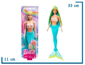 BARBIE MUÑECA SIRENA  TURQUESA