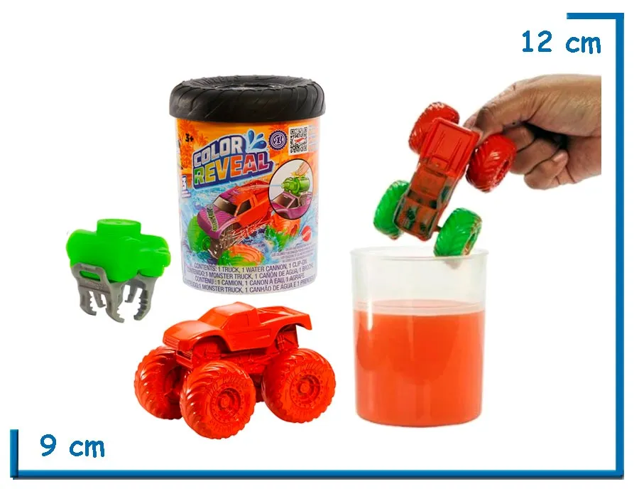 HOT WHEELS COLOR REVEAL VEHICULO LANZA AGUA SORPRESA