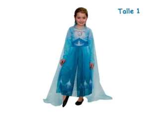 DISFRAZ TALLE 1 FROZEN II ELSA CELESTE CLASICO