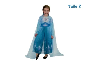DISFRAZ TALLE 2 FROZEN II ELSA CELESTE CLASICO