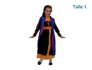 DISFRAZ TALLE 1 FROZEN II ANNA NEGRO CLASICO