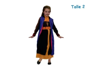 DISFRAZ TALLE 2 FROZEN II ANNA NEGRO CLASICO