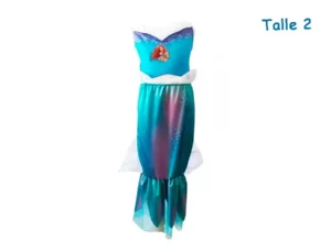 DISFRAZ TALLE 2 ARIEL LA SIRENITA LIVE ACTION CLASICO