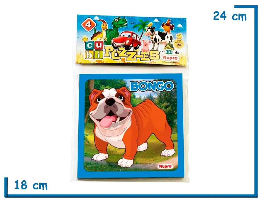 CUBI PUZZLE PERRITOS X4 PZS