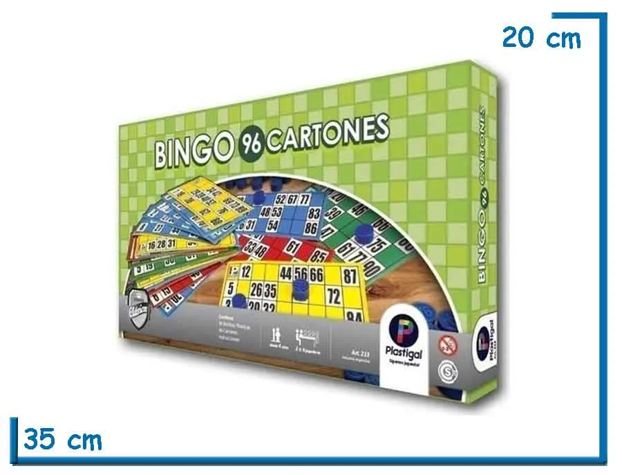 JUEGO DE BINGO 96 CARTONES