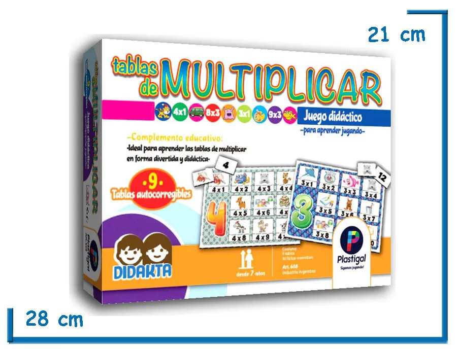 TABLAS DE MULTIPLICAR JUEGO DIDACTICO
