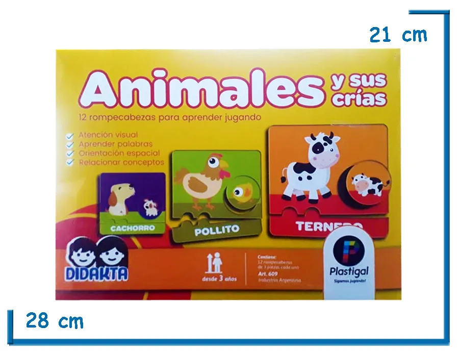 ANIMALES Y SUS CRIAS ROMPECABEZAS