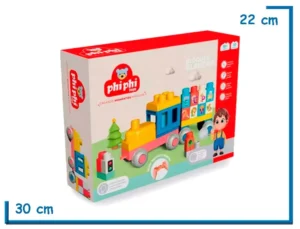 SOFT BLOQUES BLANDOS TREN LETRAS 30PZS EN CAJA