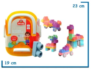 SOFT BLOQUES BLANDOS EN COFRE AMARILLO 40PZS