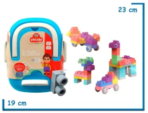 SOFT BLOQUES BLANDOS EN COFRE CELESTE 40PZS