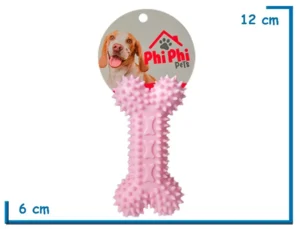 HUESO ROSA MORDEDOR Y DISPENSER DE SNACK 12 CM