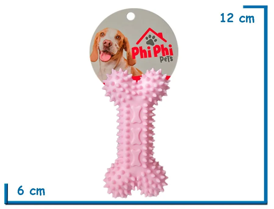 HUESO ROSA MORDEDOR Y DISPENSER DE SNACK 12 CM