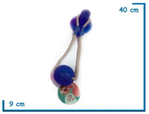 PELOTA AZUL ANTIESTRES CON VENTOSA 40 CM