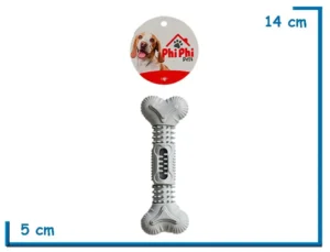 HUESO GRIS DE GOMA DURA 14CM