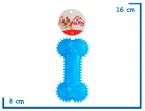 HUESO CELESTE DE GOMA CON CHIFLE 16CM