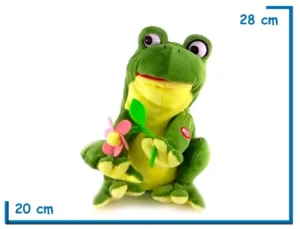 PELUCHE RANA MUSICAL CANTA Y MUEVE LOS OJOS 25CM