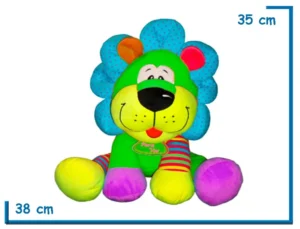 PELUCHE LEON VERDE MULTICOLOR 35CM