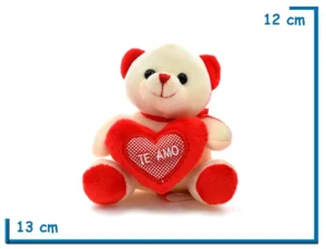 PELUCHE OSITO CON CORAZON TE AMO 12CM