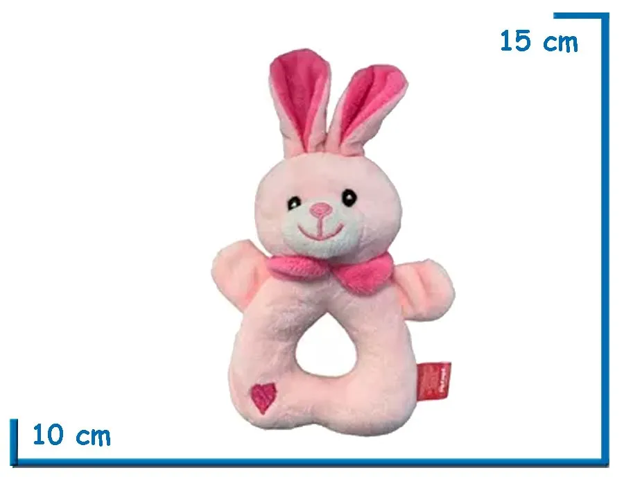SONAJERO PELUCHE CONEJITO CON AGARRE CORAZON